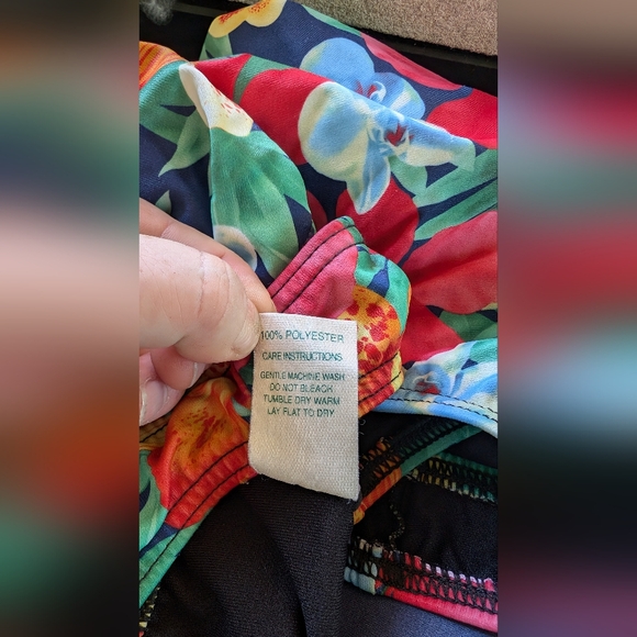 H2O Wear Blue Floral One Piece Swimsuit 2XL Long/Tall EUC - Picture 3 of 7